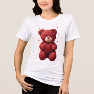 Urso de pelúcia com Rosa Vermelha - Presente de Di
