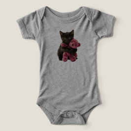 Urso de pelúcia de gato preto fofo 