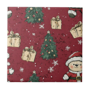 Urso de Pelúcia Fofo & Papai Noel em Vermelho (3)