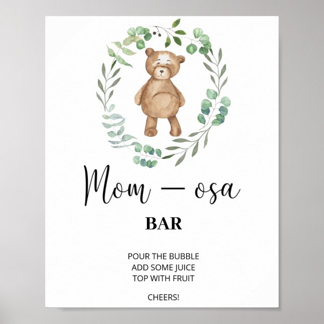 Urso de Pelúcia \ Poster da Mon-osa bar (Frente)
