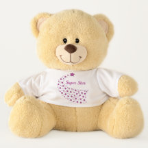 Urso de Pelúcia Super Estrela Rosa