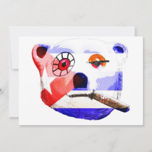 Urso de Teddy Cuba com Charuto, com Bandeira Cuban