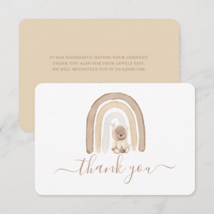 Urso de Teddy e cartões de agradecimentos Arco-Í