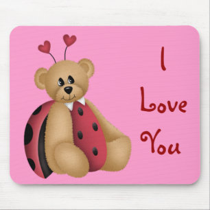 Urso de ursinho Mousepad do joaninha - eu te amo