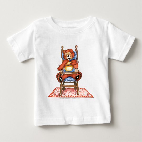 Urso de Zachary em uma cadeira alta Camiseta Para Bebê
