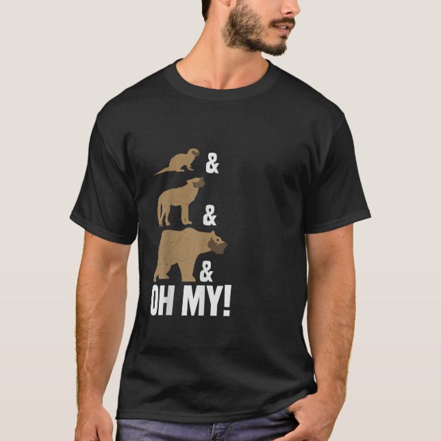 Urso do Lobo Opa Minha Gay Slang LGBT Camisa De Or (Frente)