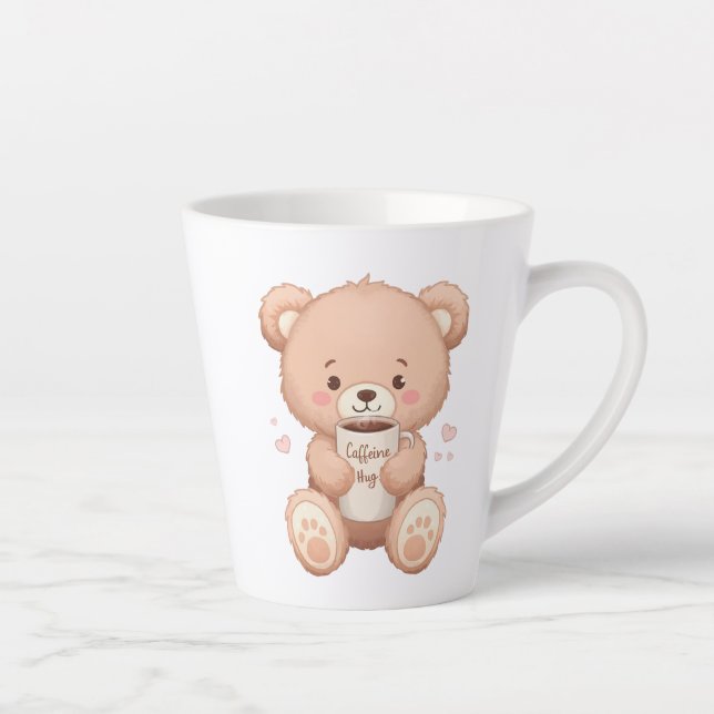 Urso doce abraçando uma caneca de café (Direita)