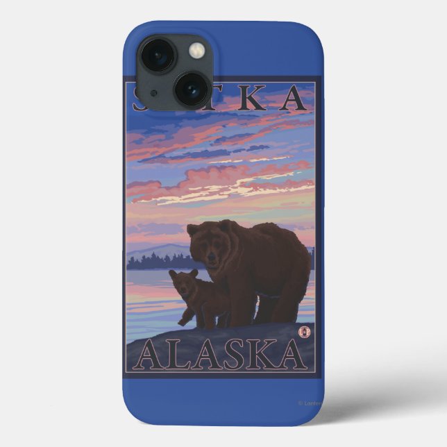 Urso e Cub - Sitka, Alasca (Verso)