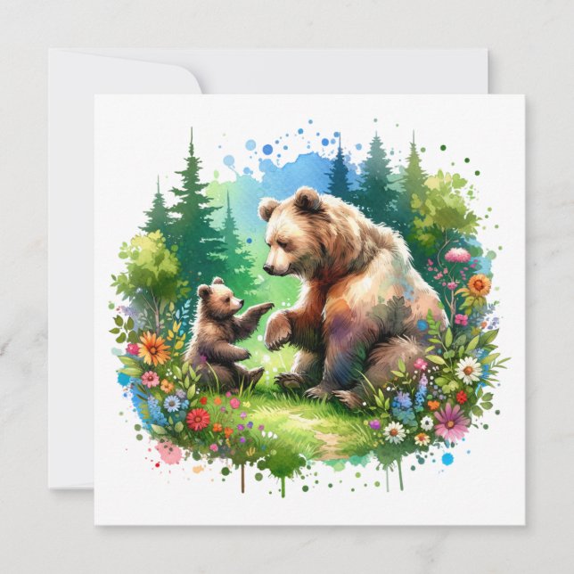 Urso e Cubo de Aquarela Cócitos (Frente)