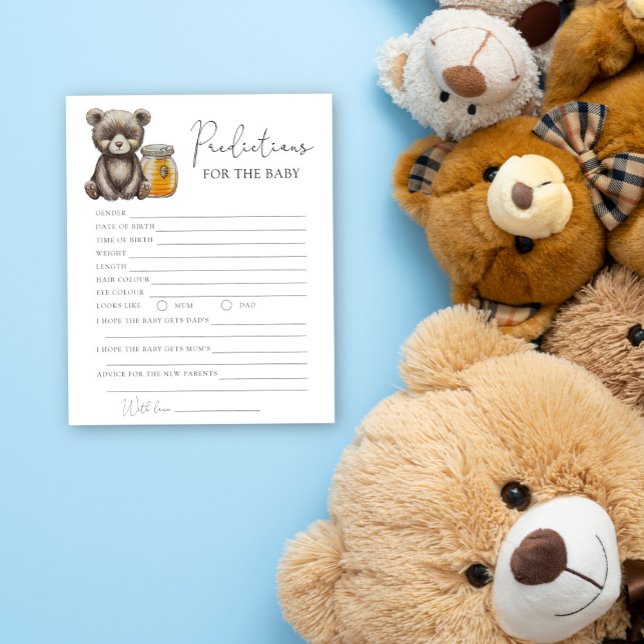 Urso e mel - previsões e desejos para o bebê (Criador carregado)