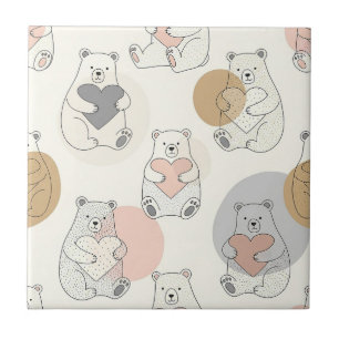 Urso Fofo e Corações -- Berçário Pastel (10)