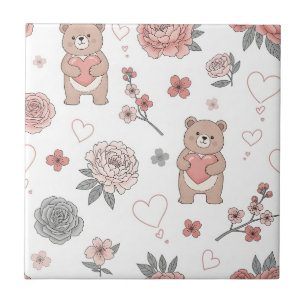 Urso Fofo e Corações -- Berçário Pastel (12)