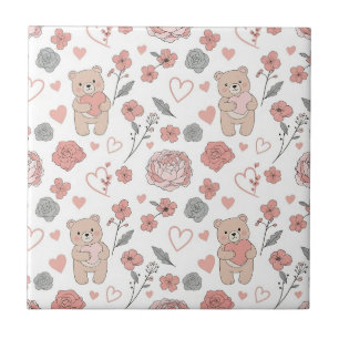 Urso Fofo e Corações -- Berçário Pastel (13)