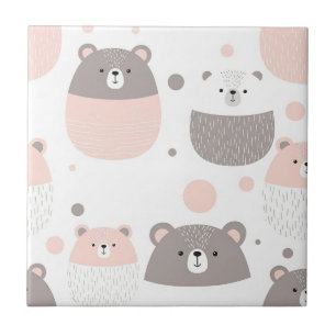 Urso Fofo e Corações -- Berçário Pastel (3)