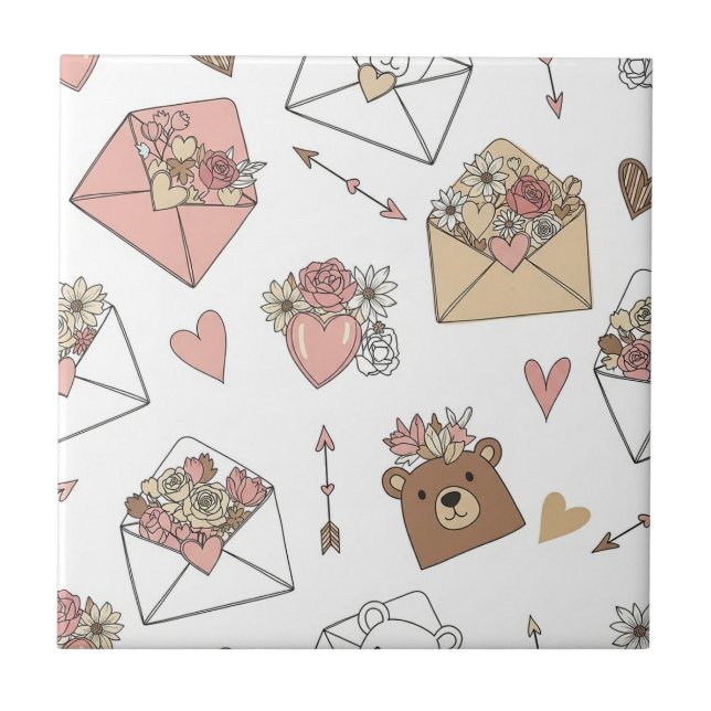 Urso Fofo e Corações -- Berçário Pastel (5) (Frente)