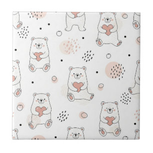 Urso Fofo e Corações -- Berçário Pastel (7)