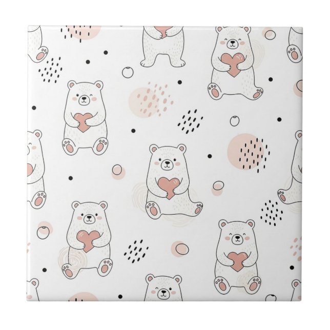 Urso Fofo e Corações -- Berçário Pastel (7) (Frente)