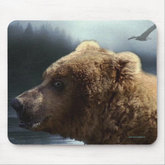 Urso Grizzly Amador de Arte Mousepad