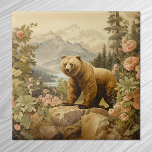 Urso Grizzly Majestoso em uma Floresta