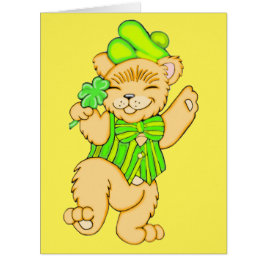 Urso Irlandês com Cartão de Saudação Gigante Shamr