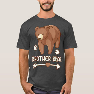 urso irmão, camiseta de urso irmão para homens
