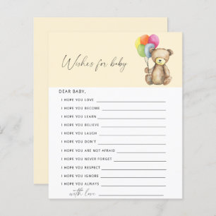 Urso - Jogo de festa desejos de caça ao bebê