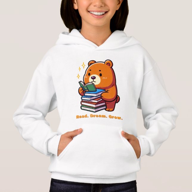 Urso Leitor Fofo com Livros Kawaii (Frente)