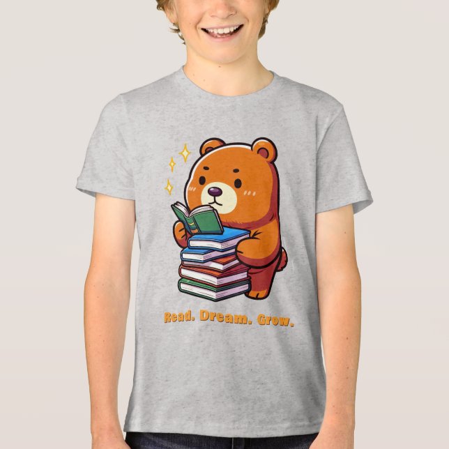 Urso Leitor Fofo com Livros Kawaii (Frente)