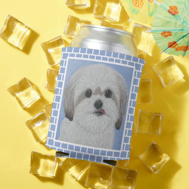 Urso Malshi Porta-Lata Isolado com Azulejos (Verão in situ)