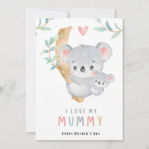 Urso mamãe cartão fofo do dia das mães | adorável 