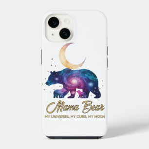 Urso Mamãe Galáxia & Silhueta da Lua dos Filhotes