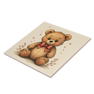 Urso marrom pequeno e fofo com gravata