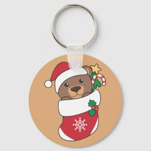 Urso Natal Neve Chaveiro