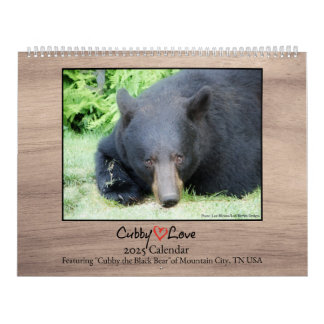 Urso Negro - Calendário Cubby Love 2025