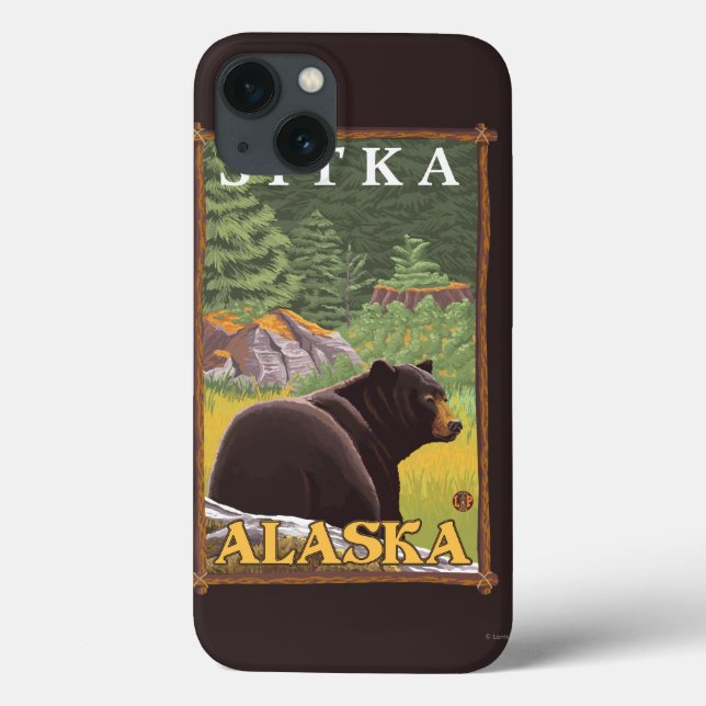 Urso Negro em Floresta - Sitka, Alasca (Verso)