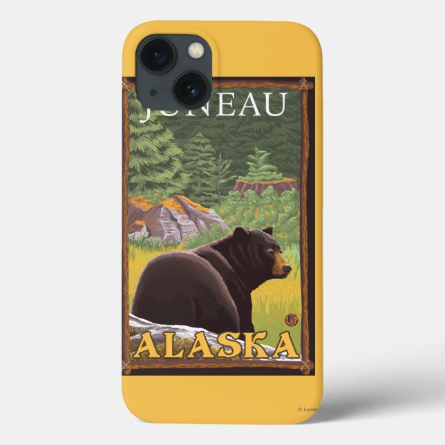 Urso Negro na Floresta - Juneau, Alasca (Verso)