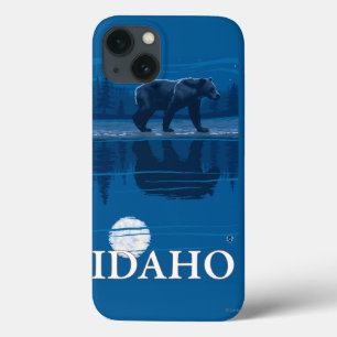 Urso no poster de viagens de MoonlightIdahoVintage