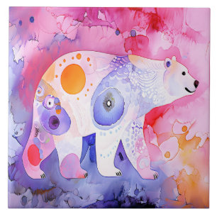 Urso Nórdico em Aquarela