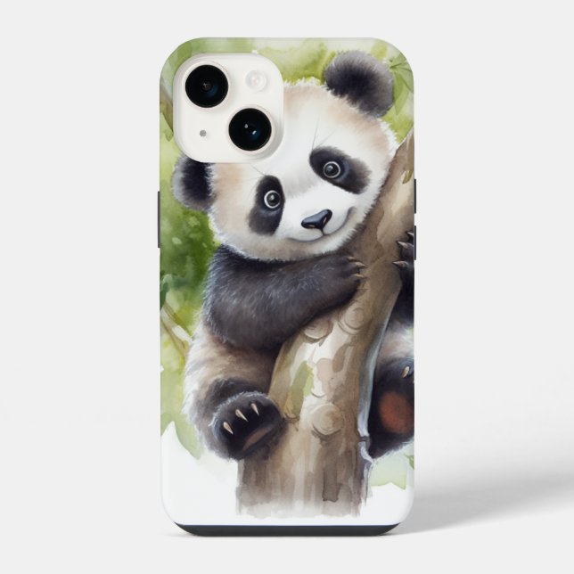 Urso Panda Bonito Em Árvore (Verso)