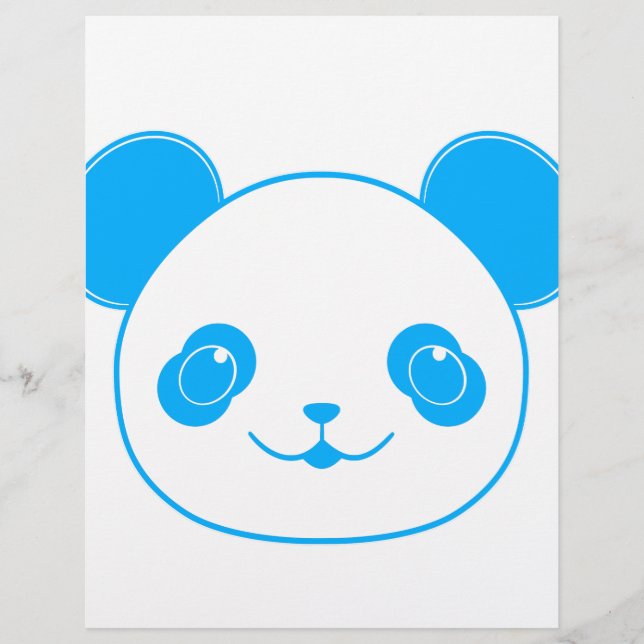 Urso Panda de Kawaii Azul (Frente)