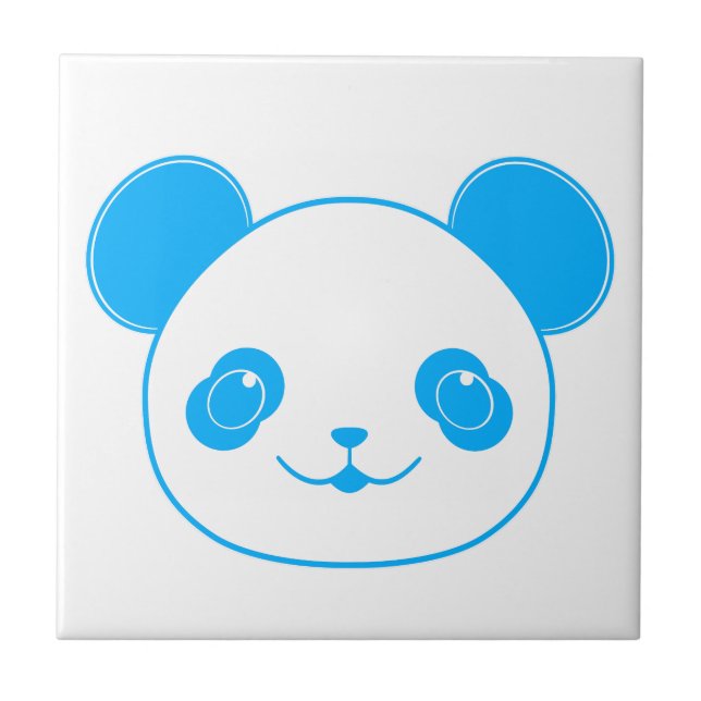 Urso Panda de Kawaii Azul (Frente)