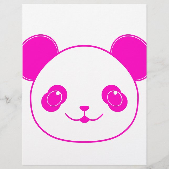Urso Panda de Kawaii Rosa (Frente)