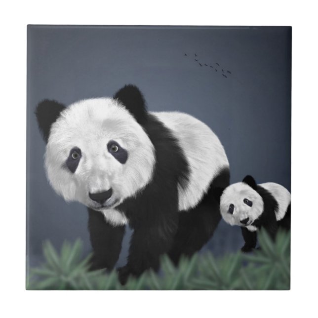 urso panda fofo animal de estimação preto branco d (Frente)