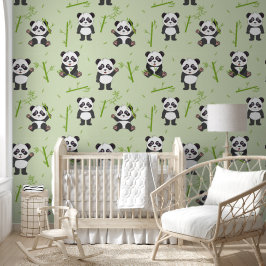Urso Panda Fofo Bambu Animais Kawaii Berçário