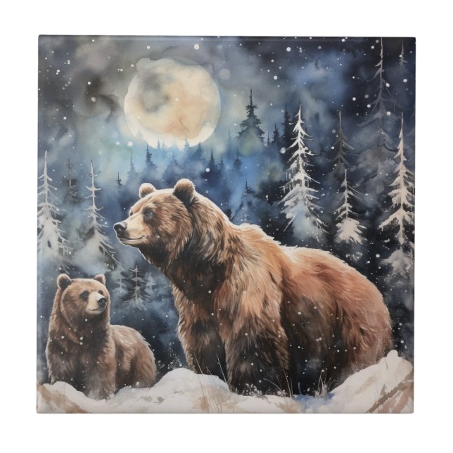 Urso Pardo e Bebê (Frente)