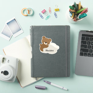 Urso Personalizado na Nuvem Adesivo / Etiqueta