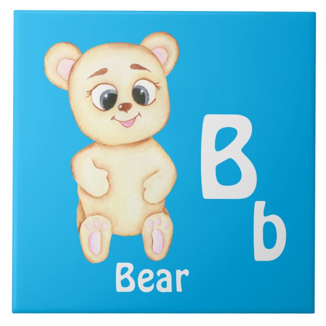 Urso personalize ABC: Letra B - Adicione Seu Nome (Frente)