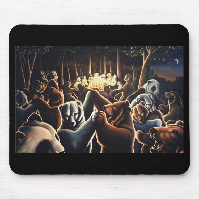Urso pintando Mousepad Wildlife Art Mousepad (Frente)