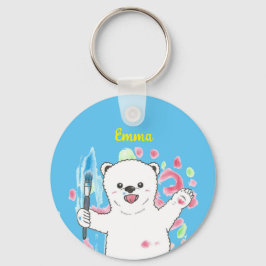 Urso Polar Bonito Chaveiro