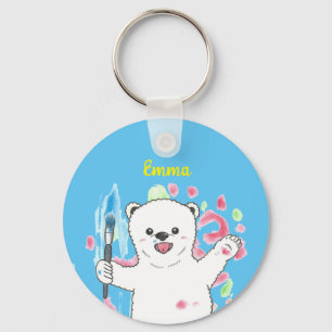 Urso Polar Bonito Chaveiro